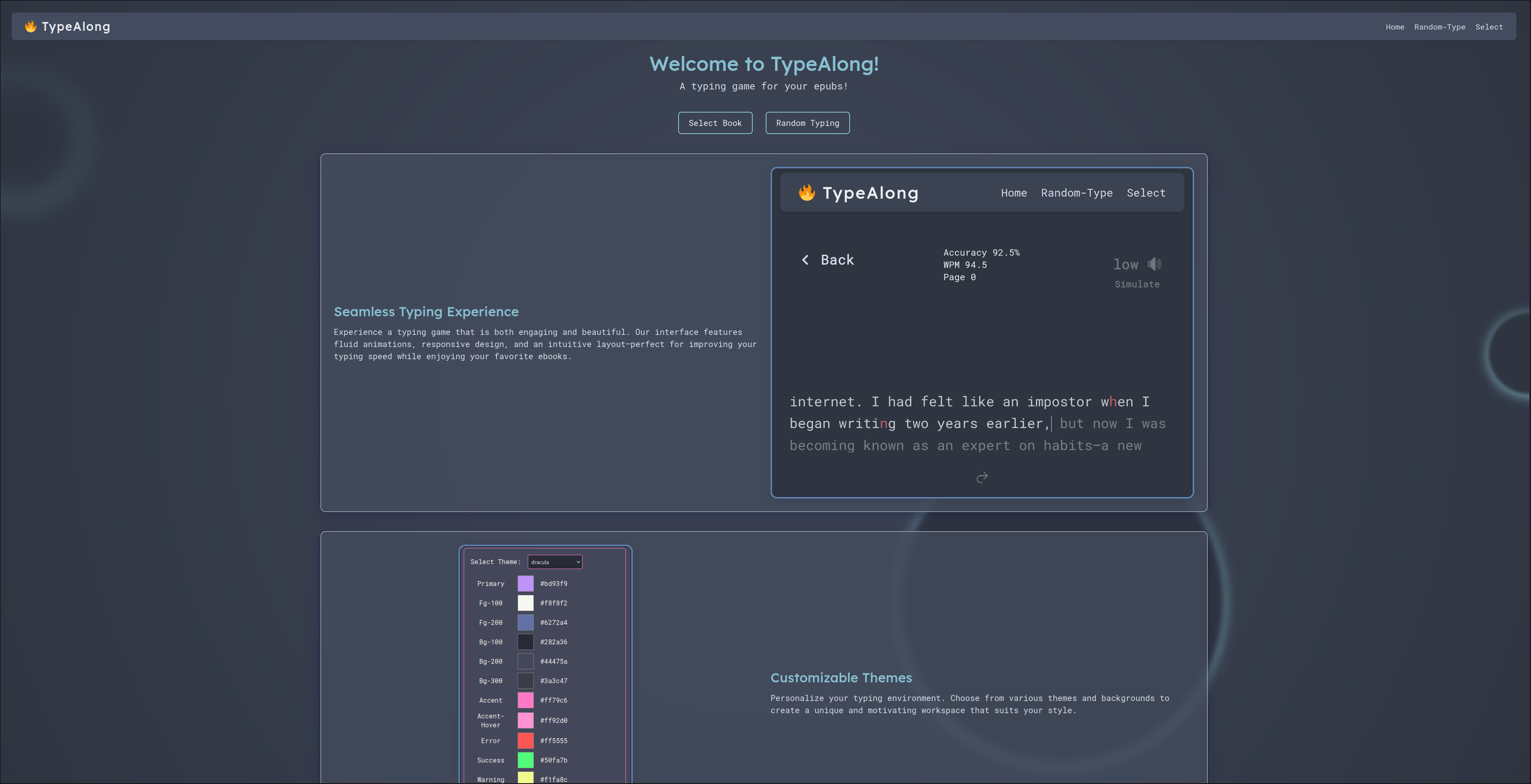 Screenshot of TypeAlong